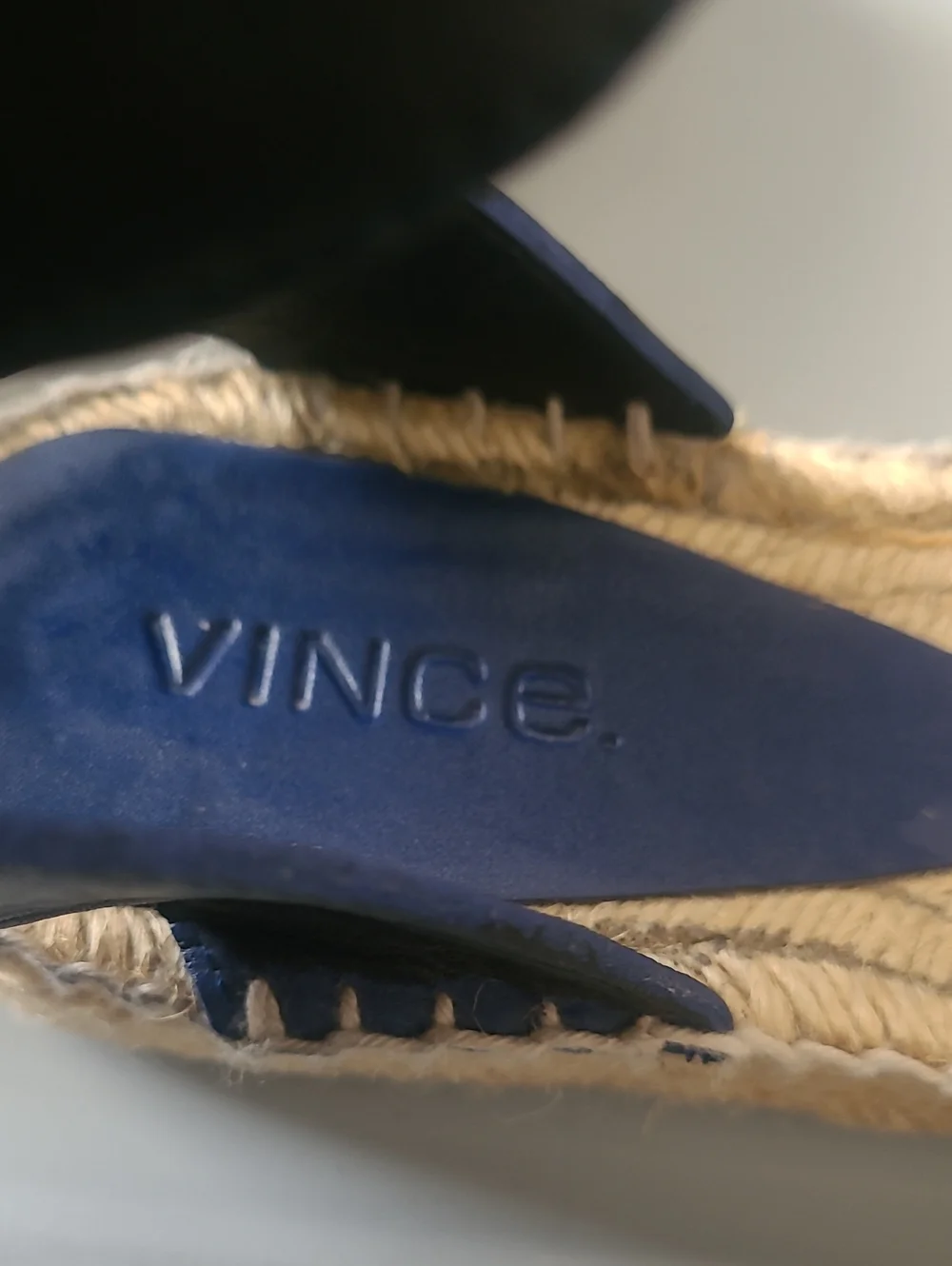 VINCE. Wedge Espadrille Sandals in Navy Blue - Women's Size 5